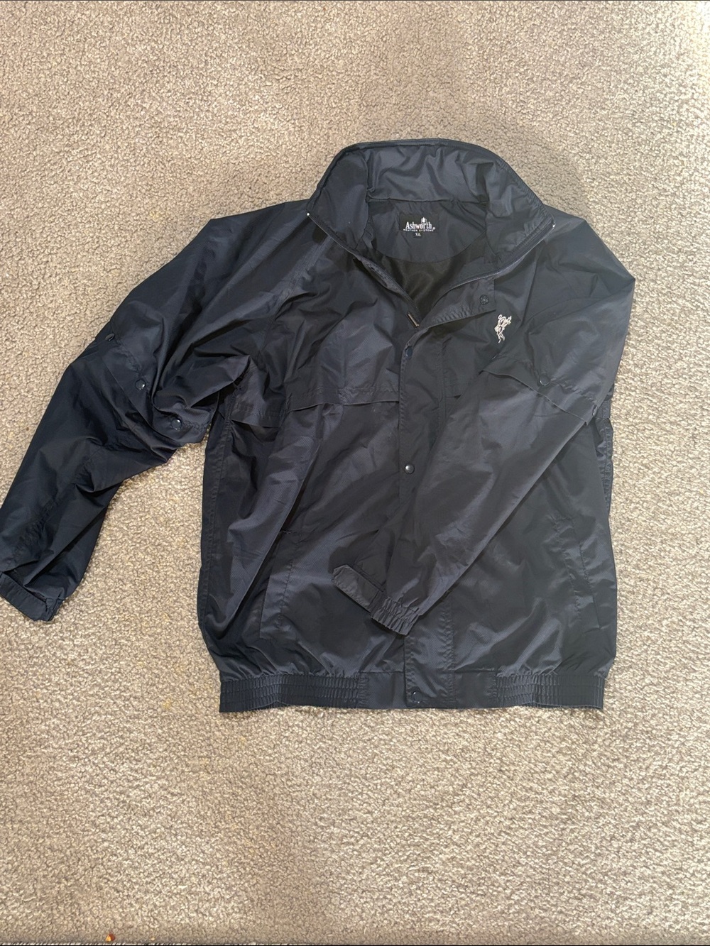 Ashworth Men's Navy Blue Windbreaker Jacket size XL